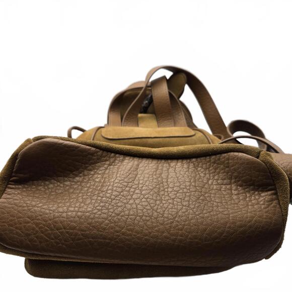 DSI America Backpack Style Suede Leather Purse with Western Buckle Detail - Picture 6 of 9